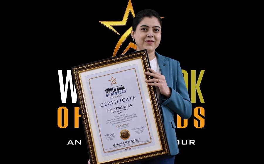 PRACHI DHABAL DEB OF PUNE, MAHARASHTRA, INDIA GETS HONOURED BY WORLD BOOK OF RECORDS – LONDON