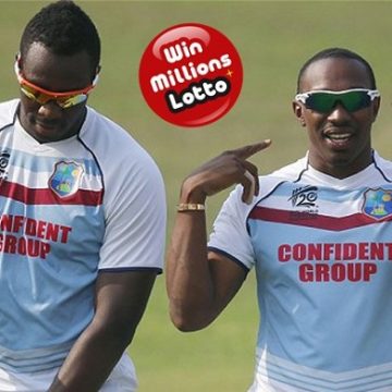 West Indian legends Dwayne Bravo and Andre Russell give Indian charities a helping hand by partnering with Win Millions Lotto