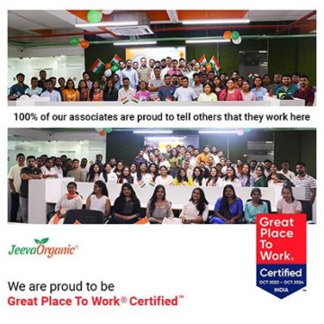 Jeeva Organic is now “Great Place to Work” Certified