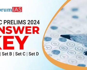 Answer key for UPSC CSE Prelims 2024 by ForumIAS